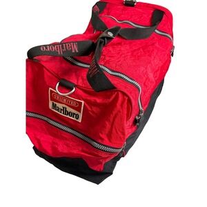 Vintage Marlboro Unlimited Large Red Blk Duffel Bag & Back Pk 90s Marlboro Miles